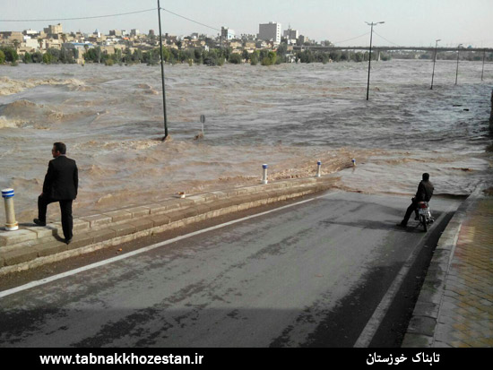 گزارش تصویری/ طغیان رودخانه دز دزفول