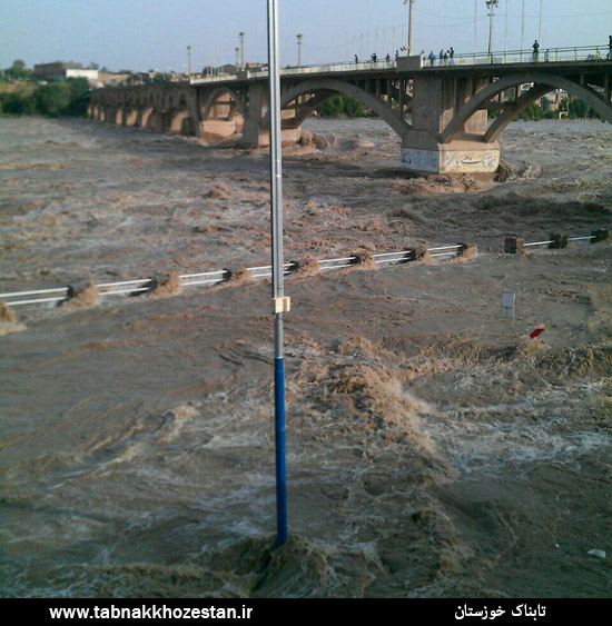 گزارش تصویری/ طغیان رودخانه دز دزفول