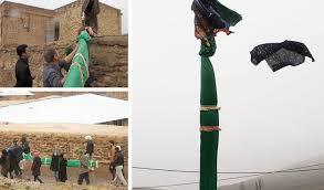 آئین 300 ساله علم گردانی در روستای هزاوه + تصاویر