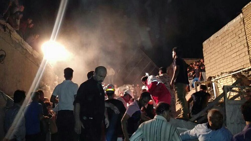 انفجار گاز در کوی رمضان اهواز / تخریب چند واحد مسکونی + تصویر